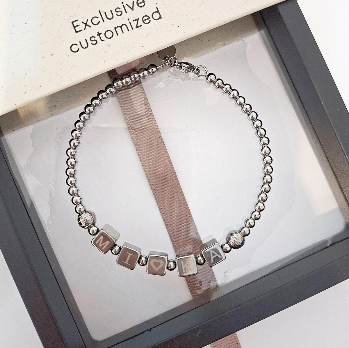訂製名字手鈪 (鈦鋼)Personalized name stainless steel bangle
